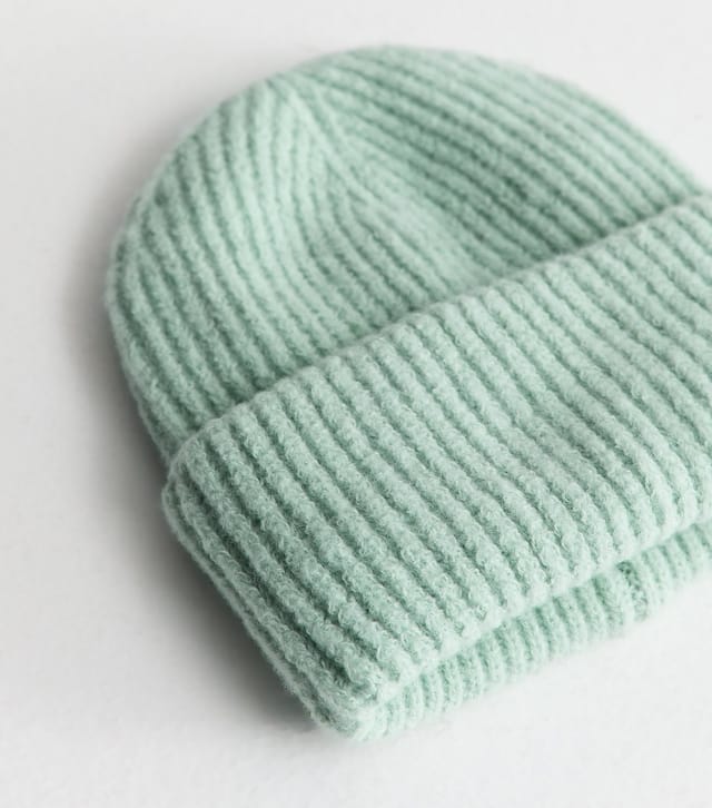 New Look Blue Chunky Ribbed Knit Beanie New Look - 3