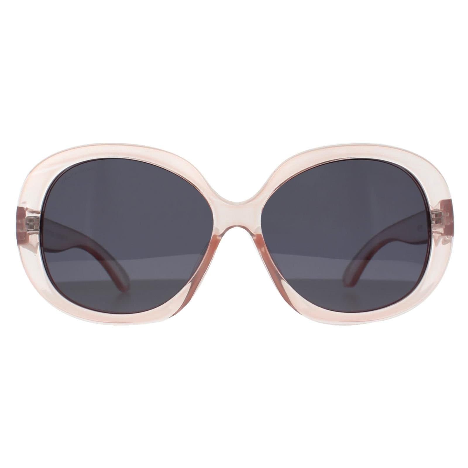 montana Montana Women's Pink Smoke Polarized Round Sunglasses