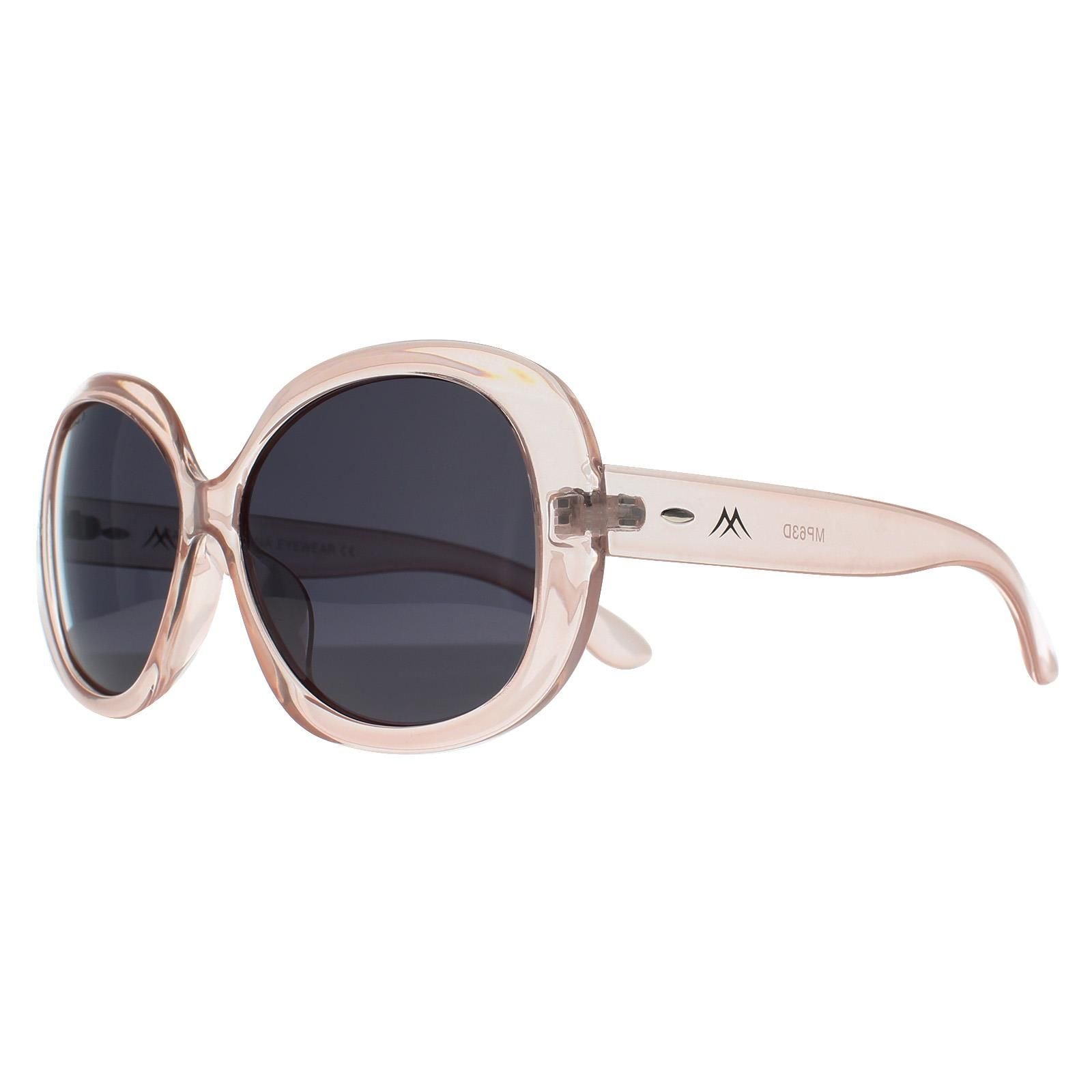 montana montana Women's Round Transparent Pink Smoke Polarized MP63 - 2
