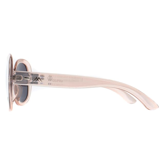 montana montana Women's Round Transparent Pink Smoke Polarized MP63 - 3