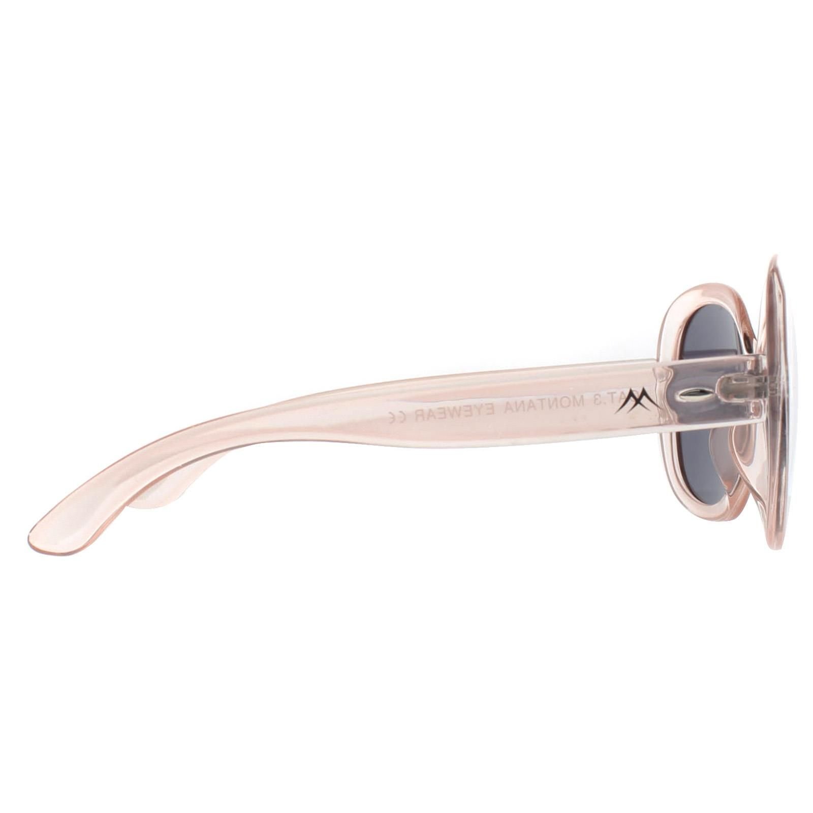 montana montana Women's Round Transparent Pink Smoke Polarized MP63 - 4