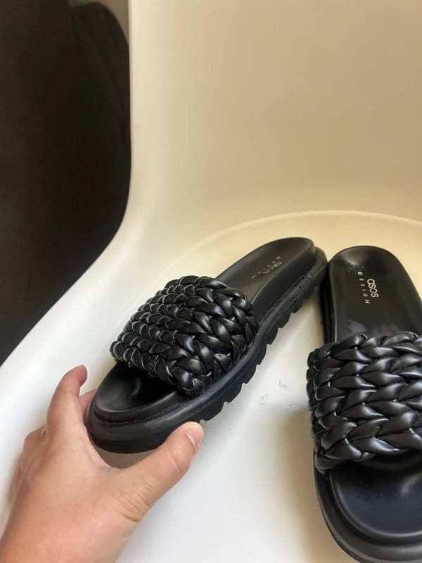 ASOS Asos design black sliders - 1
