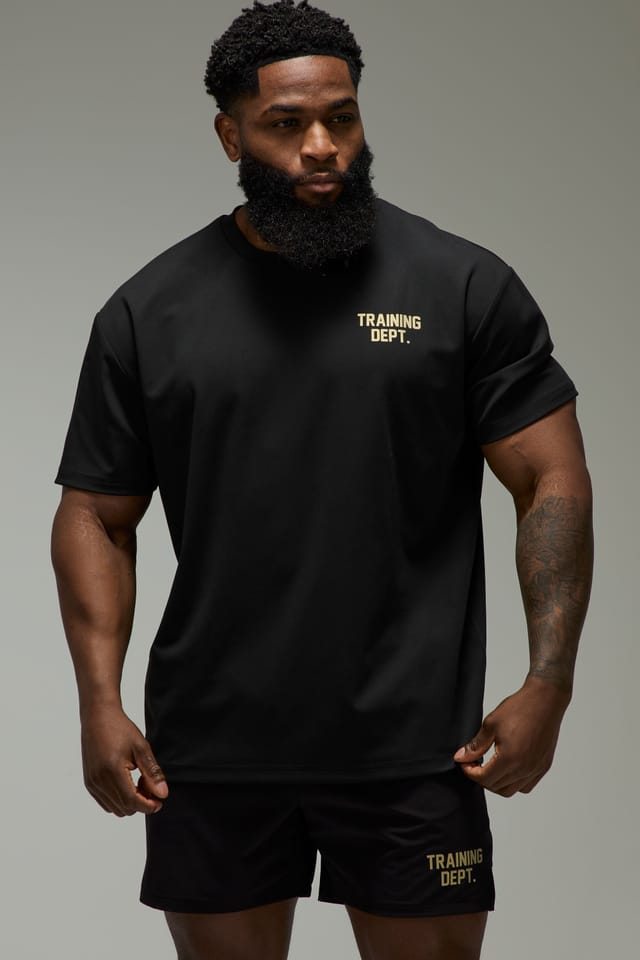 Training Dept. Training Dept. Men's Training Dept Performance Oversized T-shirt in Black - 3