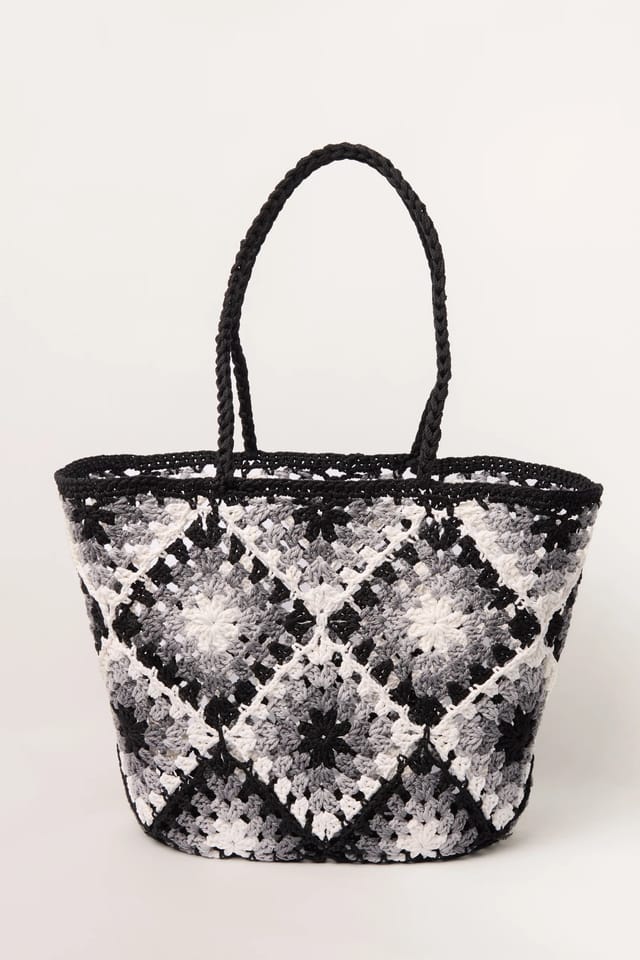 Blue Vanilla Crochet Simple Tote Bag - 3