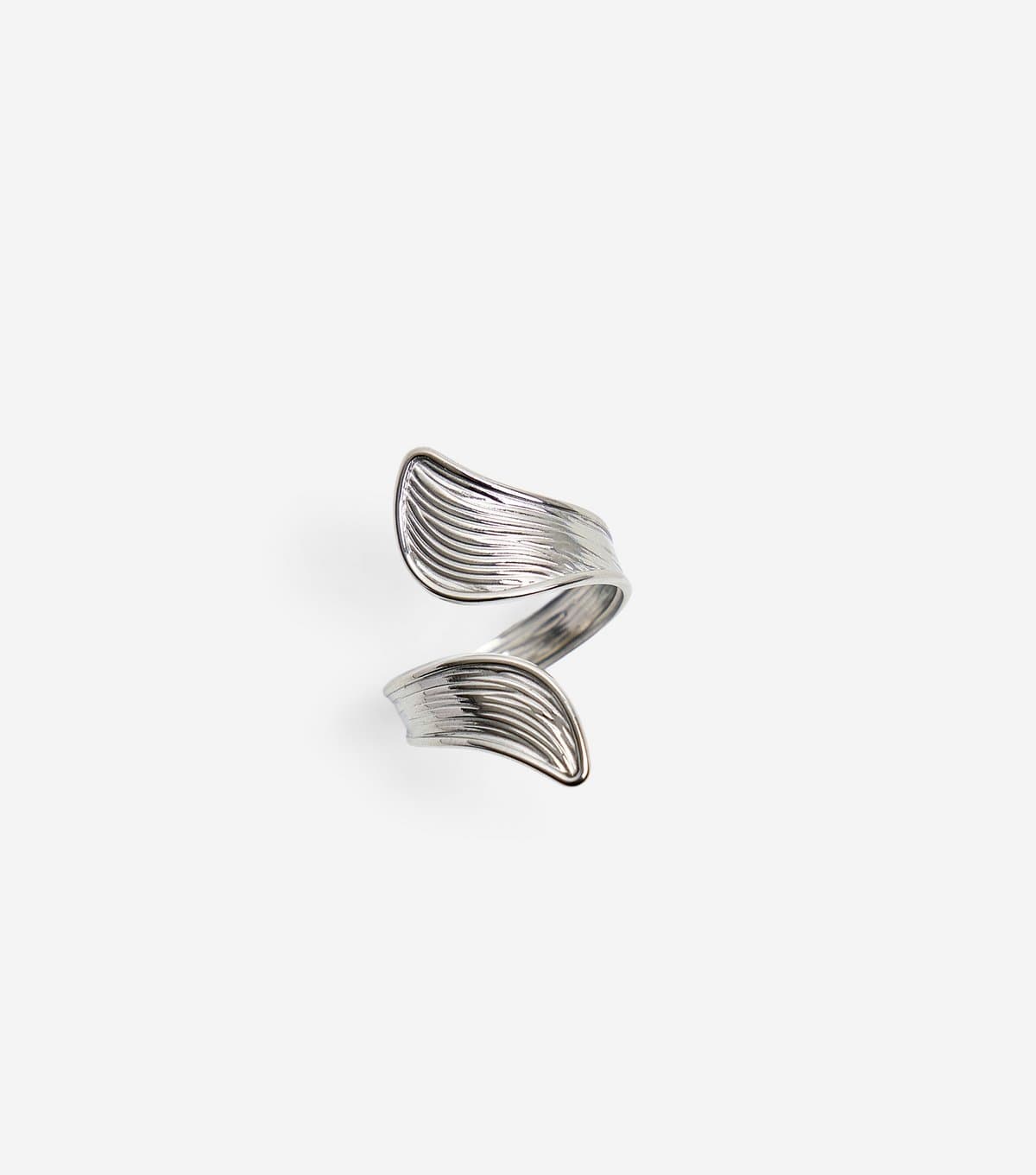 Public Desire Silver Tone Abstract Open Front Ring Public Desire New Look