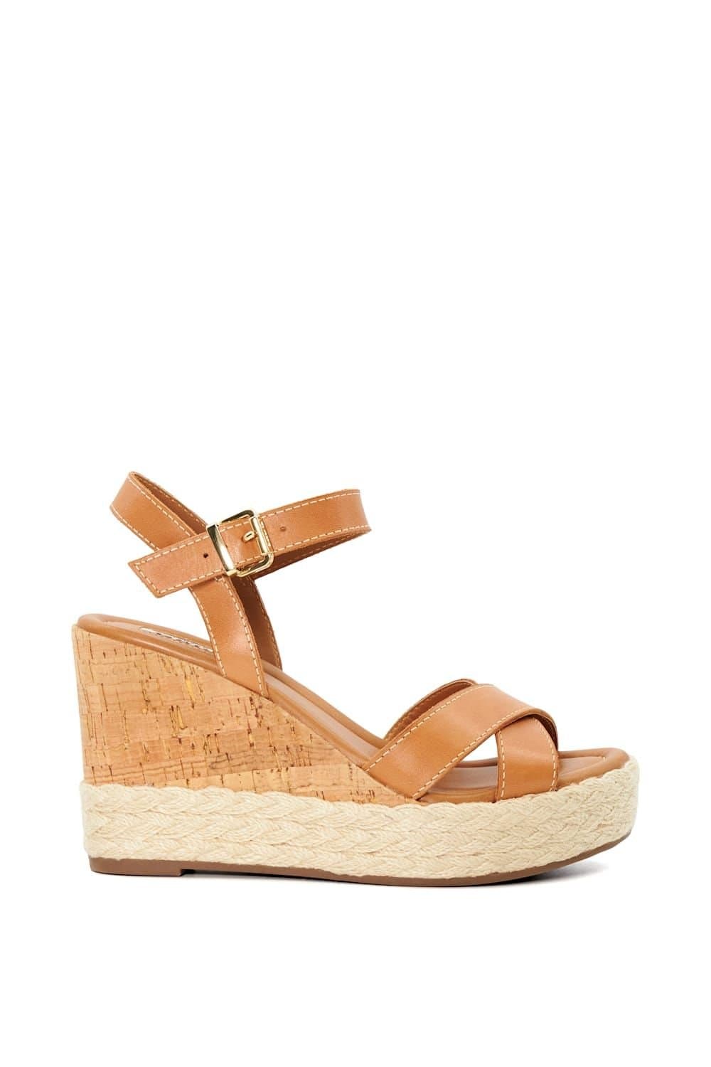 Dune London Dune London Women's 'Kindest' Leather Wedges in Brown