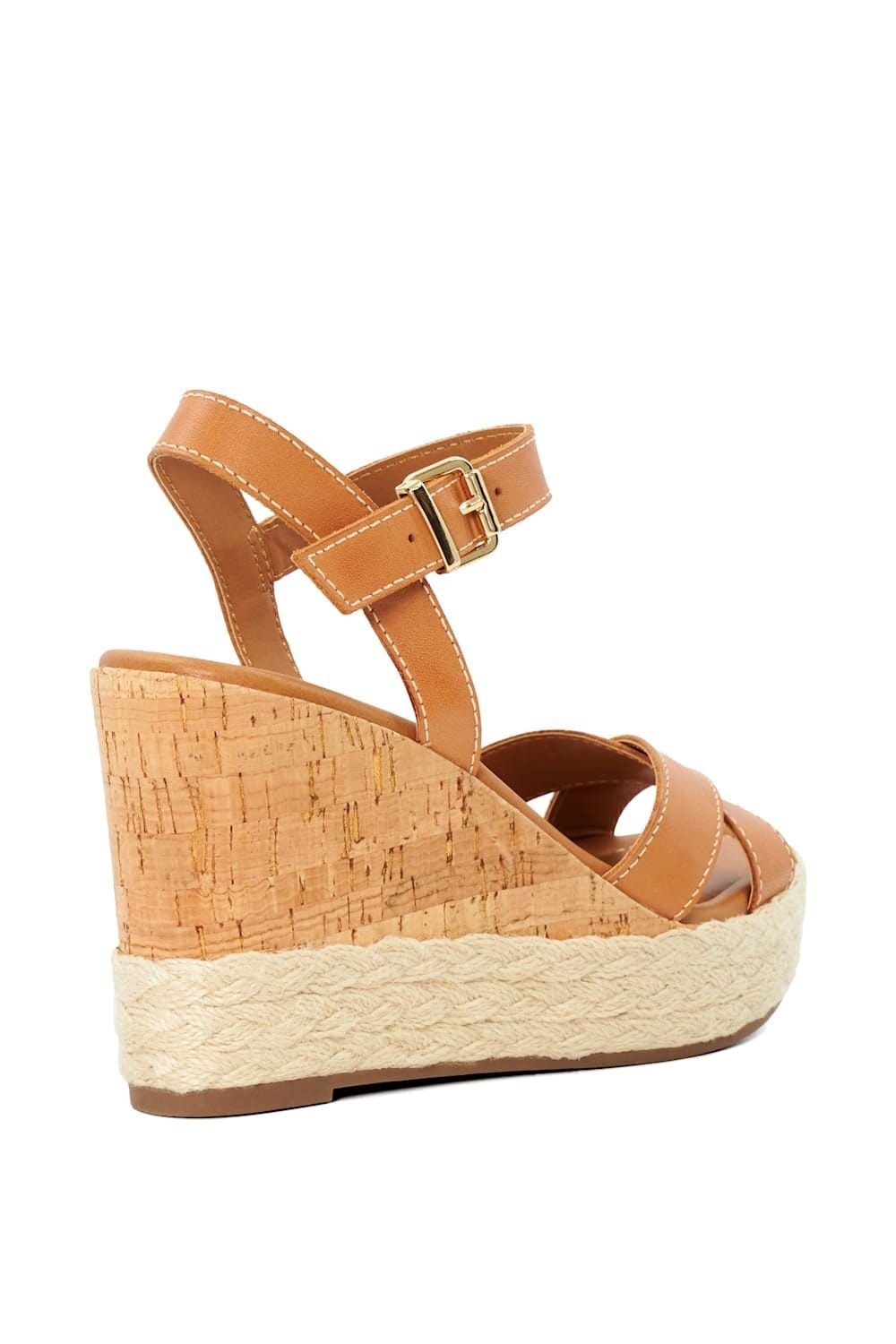 Dune London Dune London Women's 'Kindest' Leather Wedges in Brown - 3