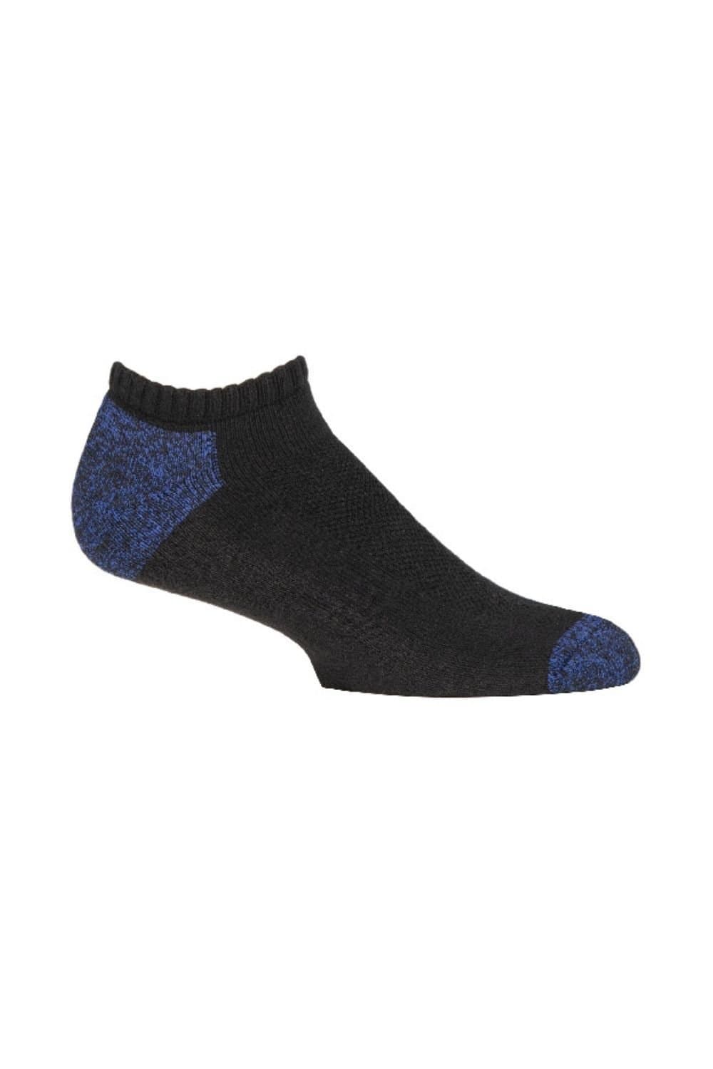 SOCKSHOP Blue Guard SOCKSHOP Blue Guard Men's 1 Pack Work Heavy Duty Ankle Socks with Reinforced Heel & Toe in Black