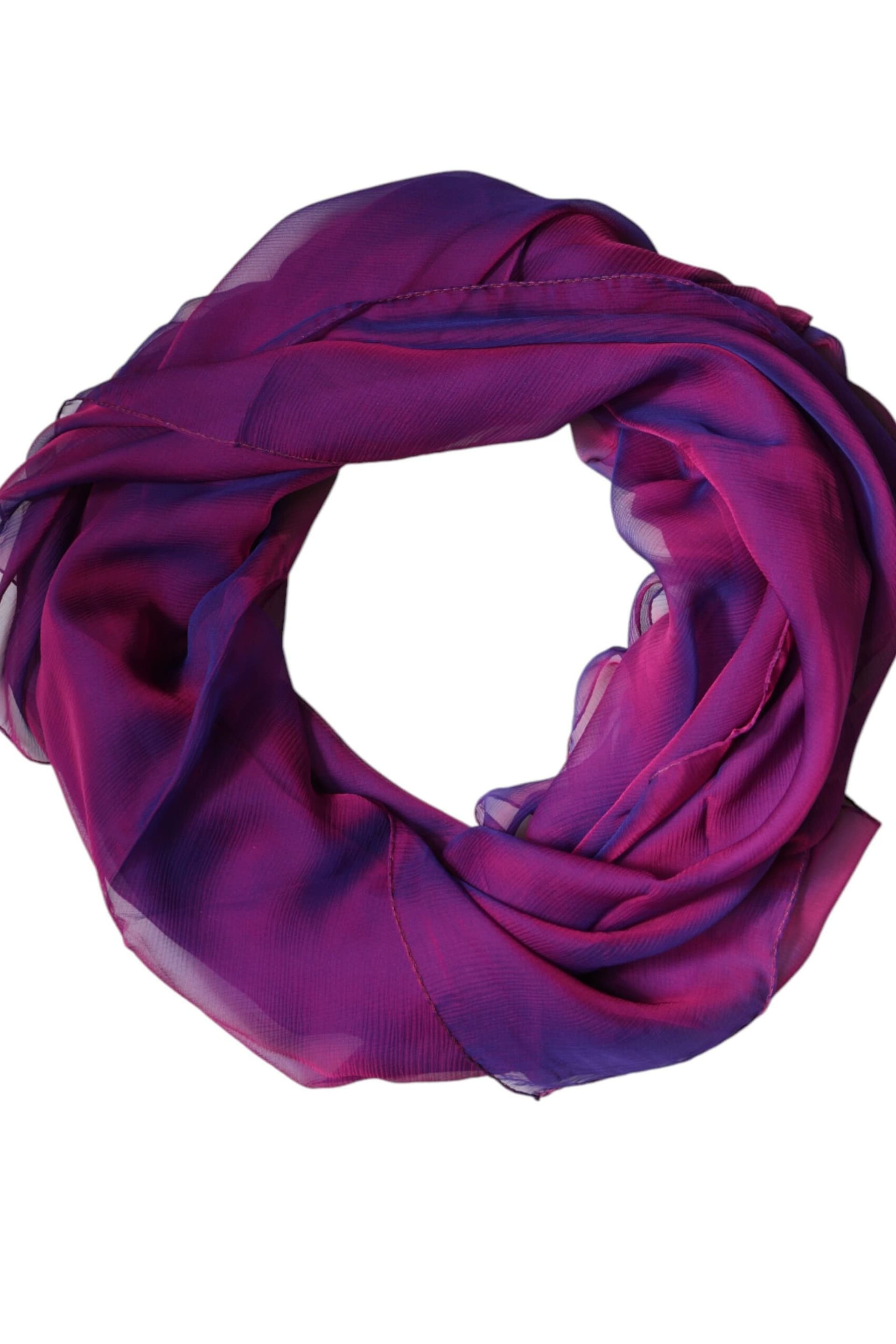 Dolce & Gabbana Dolce & Gabbana Purple Silk Ombre Scarf