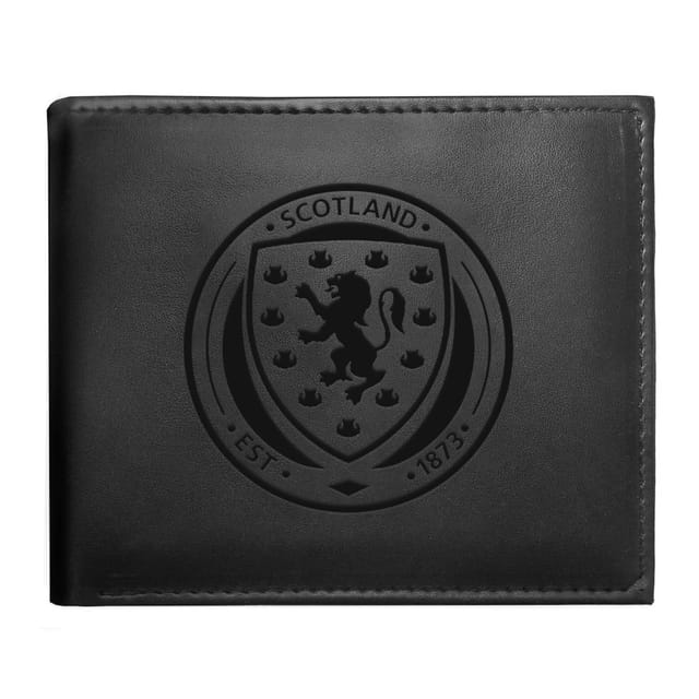 Scottish FA Scottish FA Men's Embossed Crest Wallet in Jet Black - 2