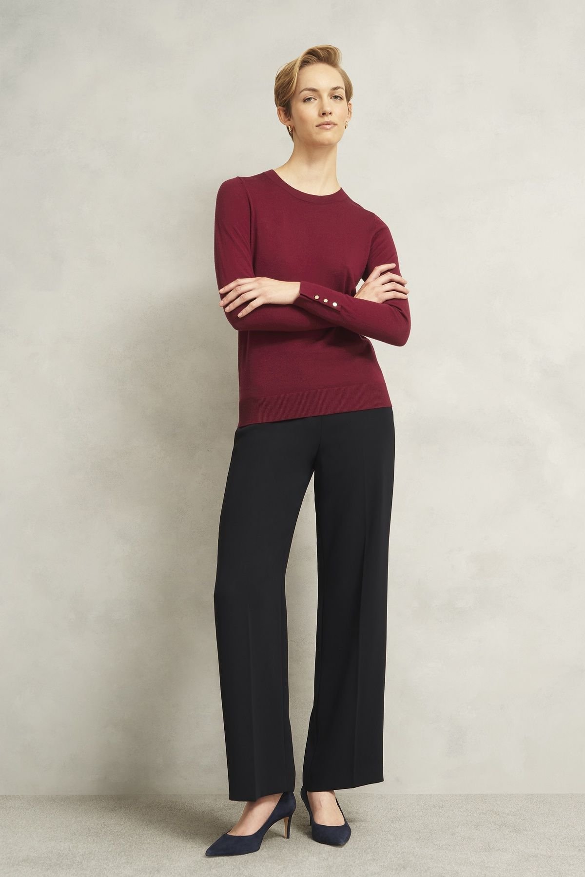 Hobbs London Hobbs London Women's Penny Merino Jumper in Black - 3