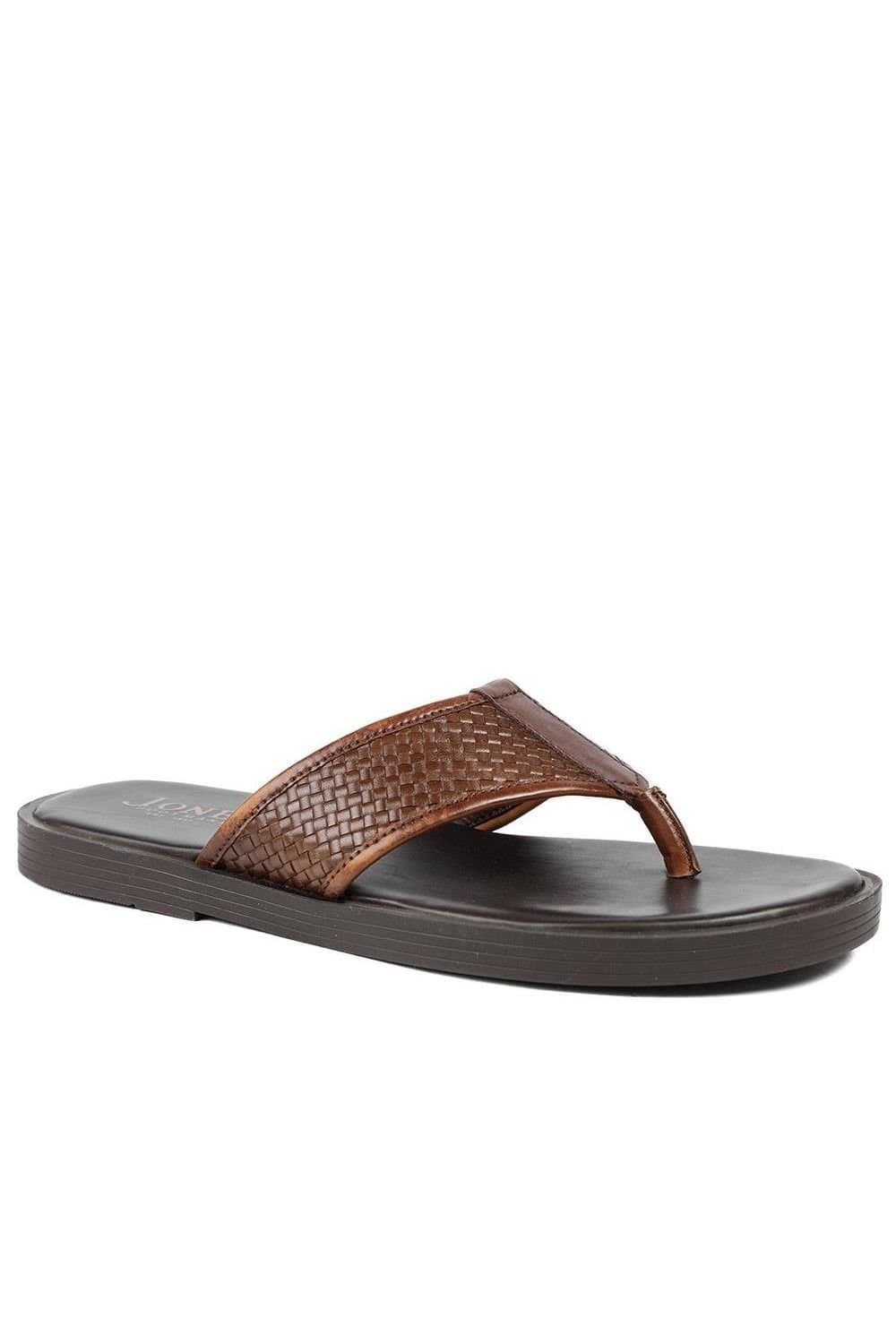 Jones Bootmaker Jones Bootmaker Brown Leather Toe Post Sandals
