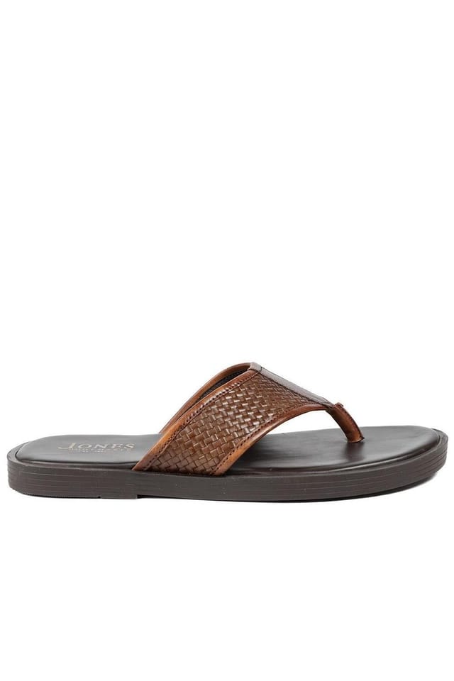 Jones Bootmaker Jones Bootmaker Men's Wallgate Premium Leather Toe Post Sandals in Brown - 2