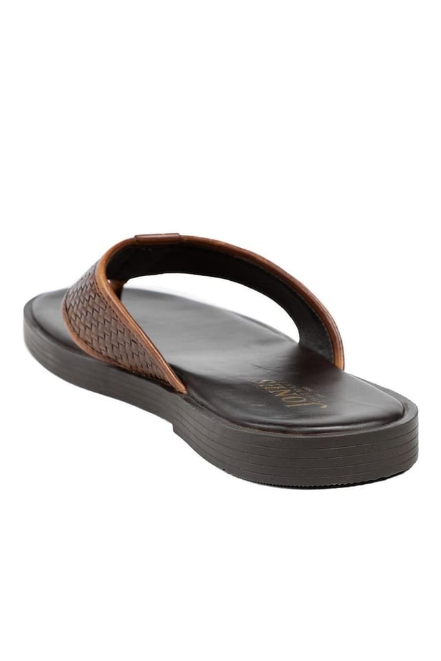 Jones Bootmaker Jones Bootmaker Men's Wallgate Premium Leather Toe Post Sandals in Brown - 3