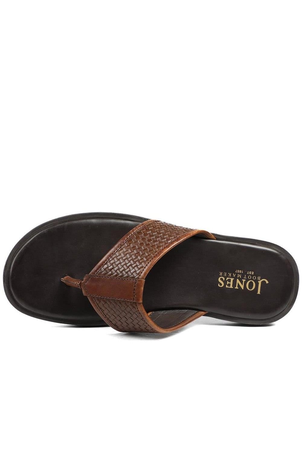 Jones Bootmaker Jones Bootmaker Men's Wallgate Premium Leather Toe Post Sandals in Brown - 4