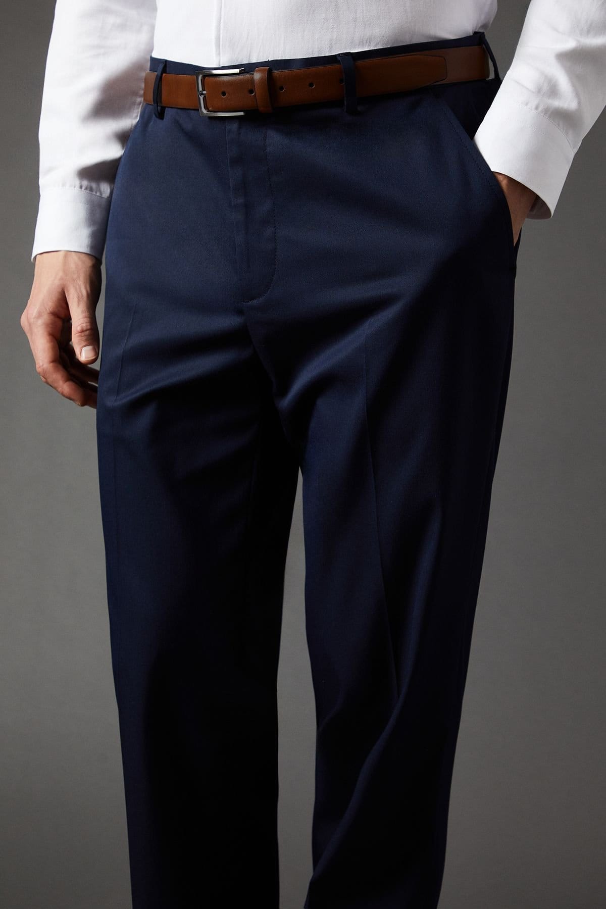 Burton Burton Men's Navy Regular Fit Suit Trousers - 4