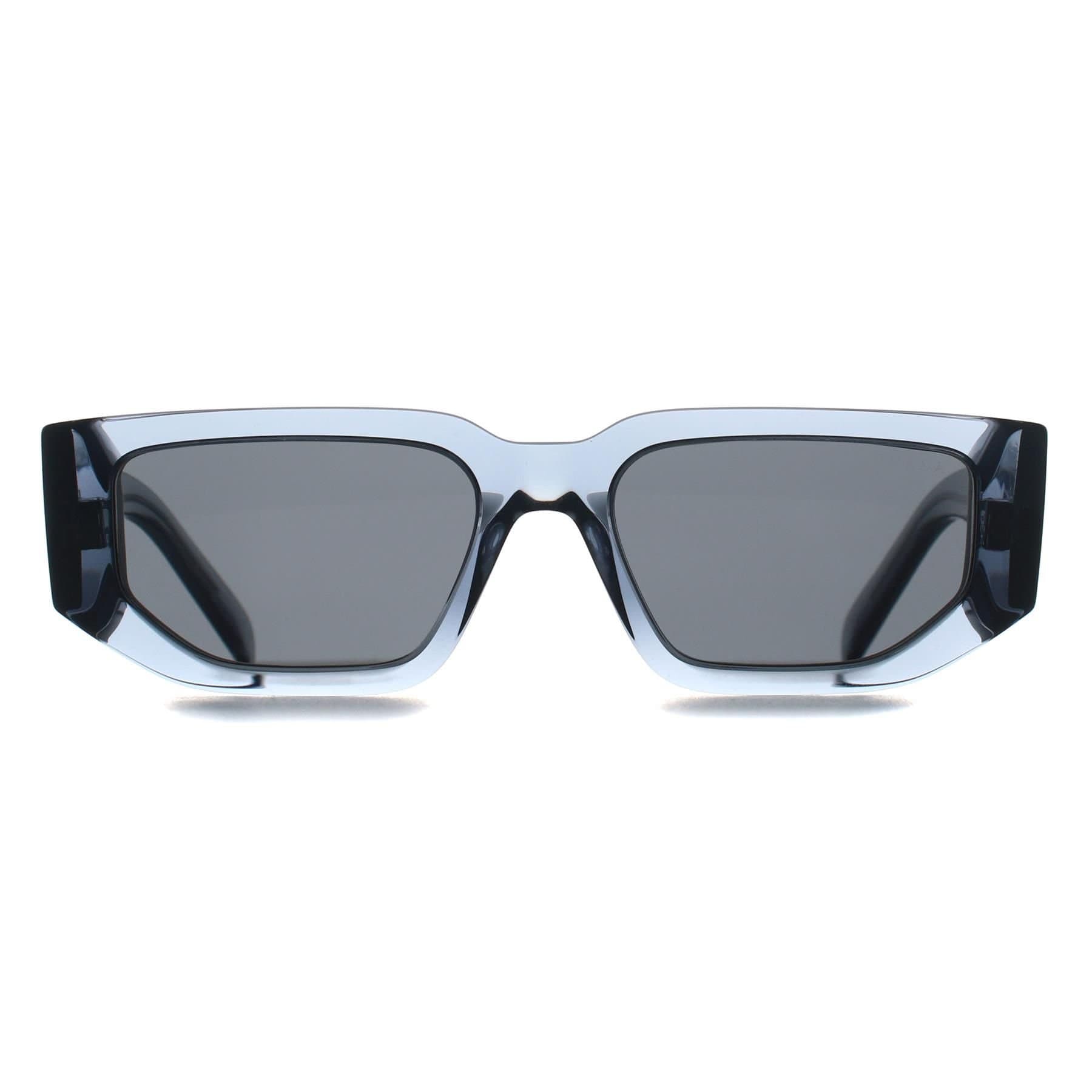 Prada Prada Men's Rectangle Transparent Ocean Dark Grey PR09ZS in Blue