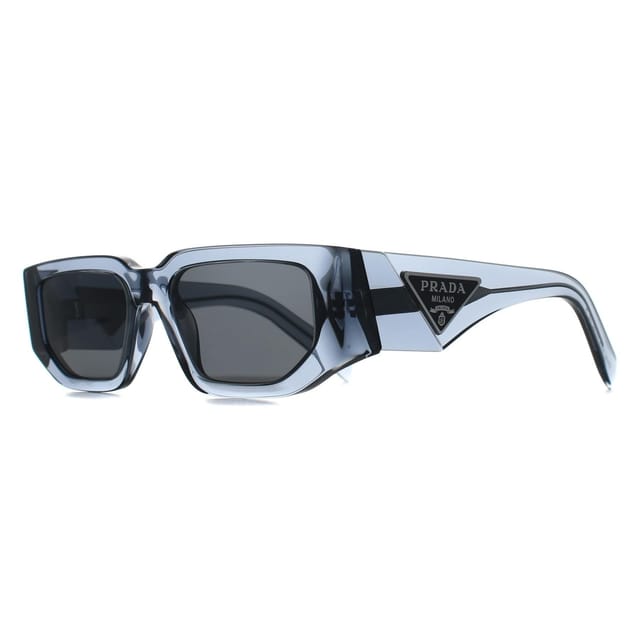 Prada Prada Men's Rectangle Transparent Ocean Dark Grey PR09ZS in Blue - 2