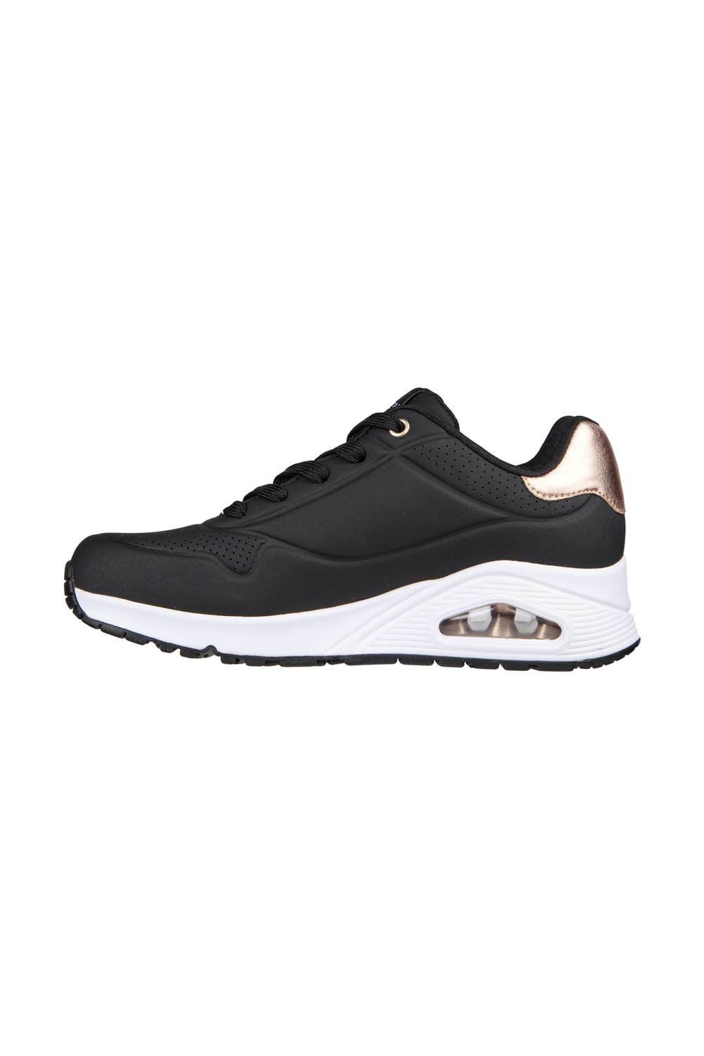 Skechers Skechers Women's UNO GOLDEN AIR Duraleather Lace Up Sneaker Black - 2