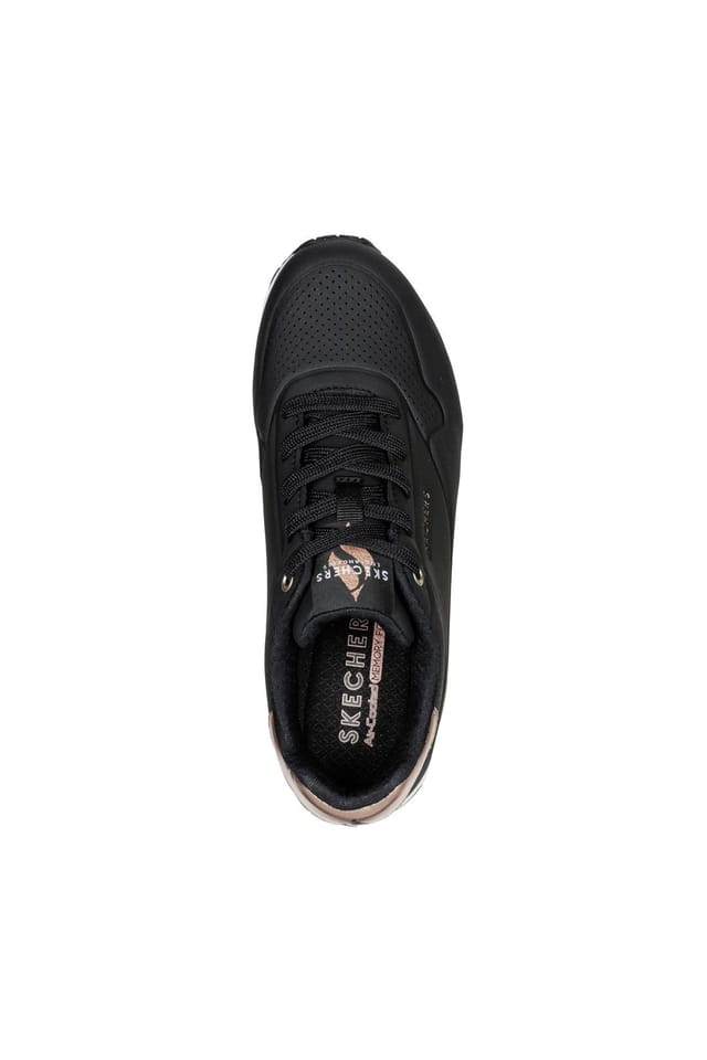 Skechers Skechers Women's UNO GOLDEN AIR Duraleather Lace Up Sneaker Black - 2