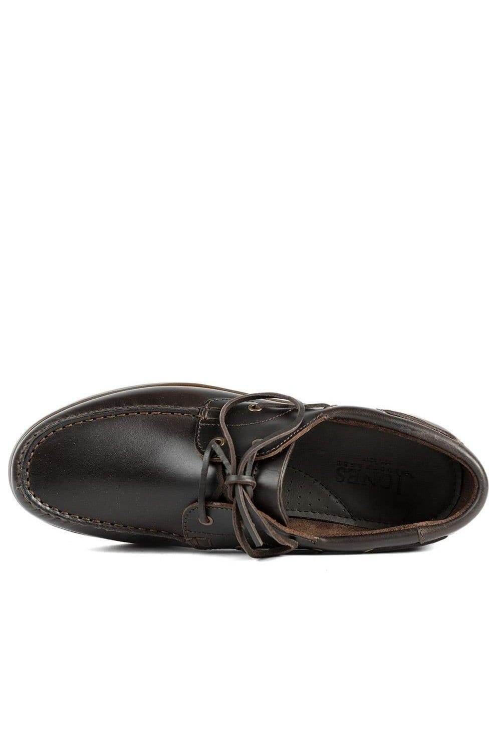 Jones Bootmaker Jones Bootmaker Men's Parsons Leather Boat Shoes in Dark Brown - 4
