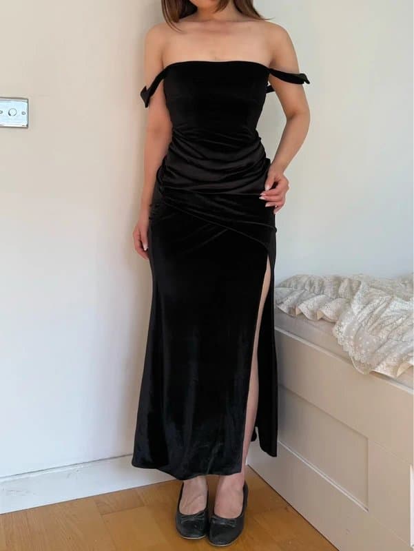 ASOS Black velvet dress