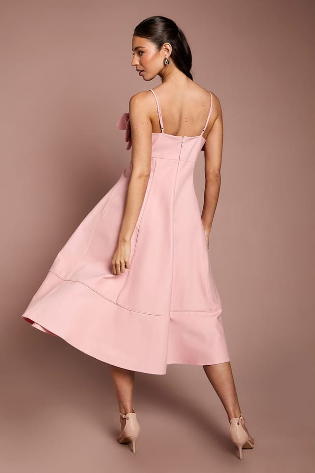 Coast Coast Women's Corsage Cotton Midi Dress in Blush - 3