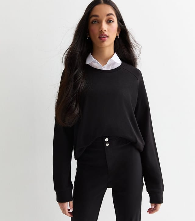New Look Girls' Pack of 2 Black Crew Neck School Jumpers New Look - 2
