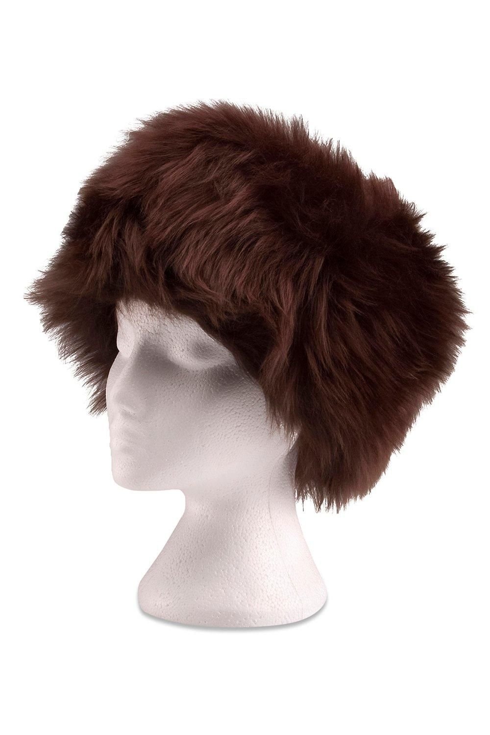 Nordvek Nordvek Women's Classic Zhivago Style Sheepskin Hat in Chocolate - 2
