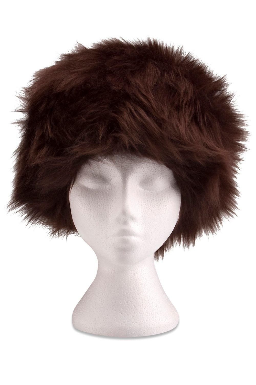 Nordvek Nordvek Women's Classic Zhivago Style Sheepskin Hat in Chocolate - 3