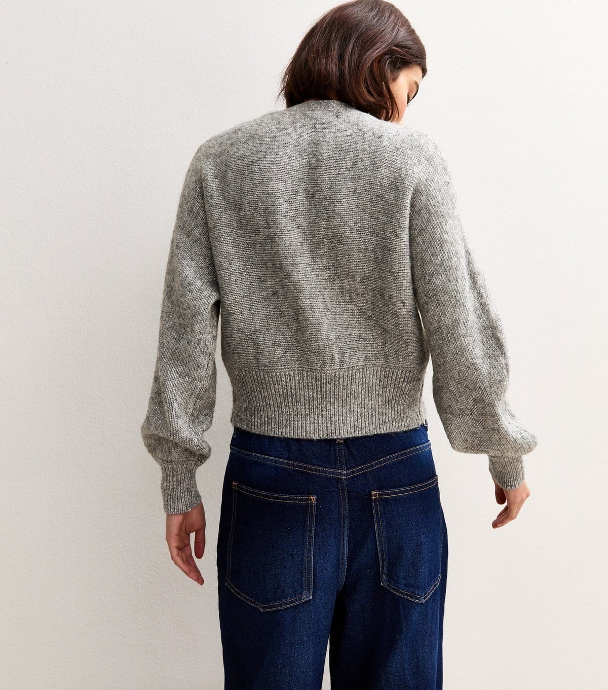 New Look Women's Grey Metallic Knit Batwing Sleeve Cardigan New Look - 4