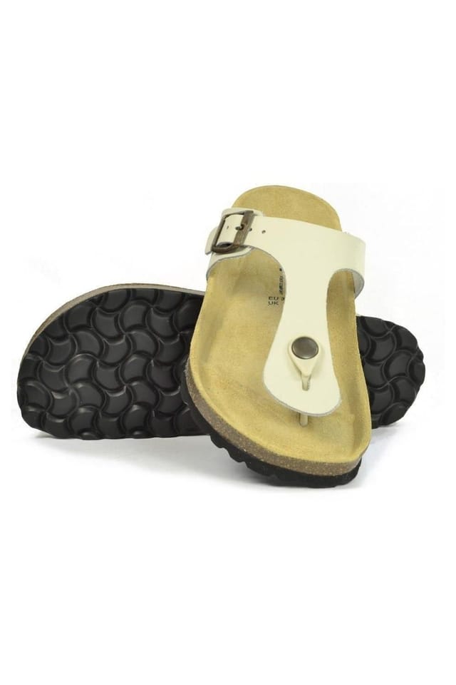 Sanosan Sanosan Women's Geneve Designer Leather Sandals in Ivory - 2