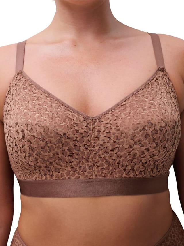 Chantelle Chantelle Women's Easy Feel Norah Wirefree Support Bra in Brown - 3