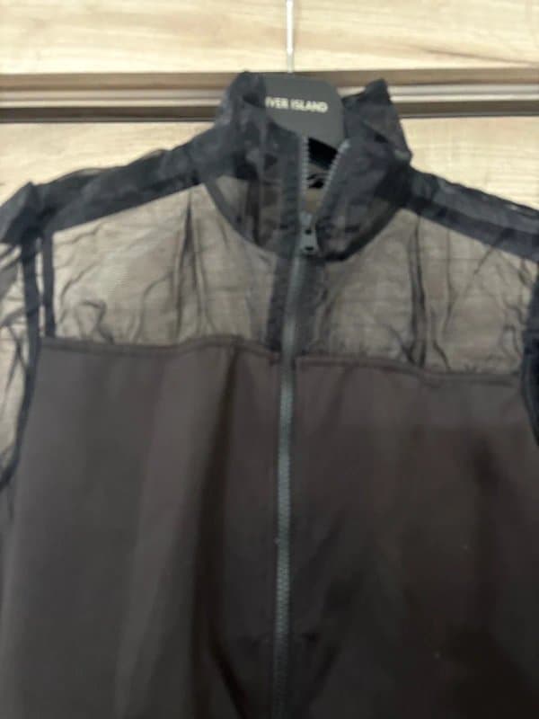 Zara Black Zara chiffon sleeve jacket size small