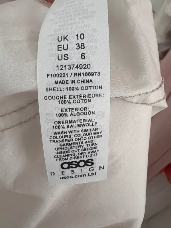 ASOS Design ASOS Design 100% cotton white cargo pants - size 10