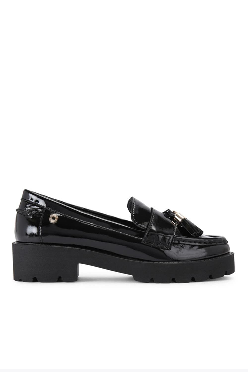 Carvela Carvela Women's 'Snap Chunky Tassel' Patent Flats in Black