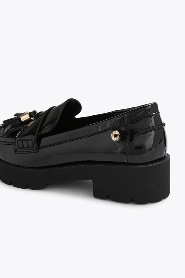 Carvela Carvela Women's 'Snap Chunky Tassel' Patent Flats in Black - 3