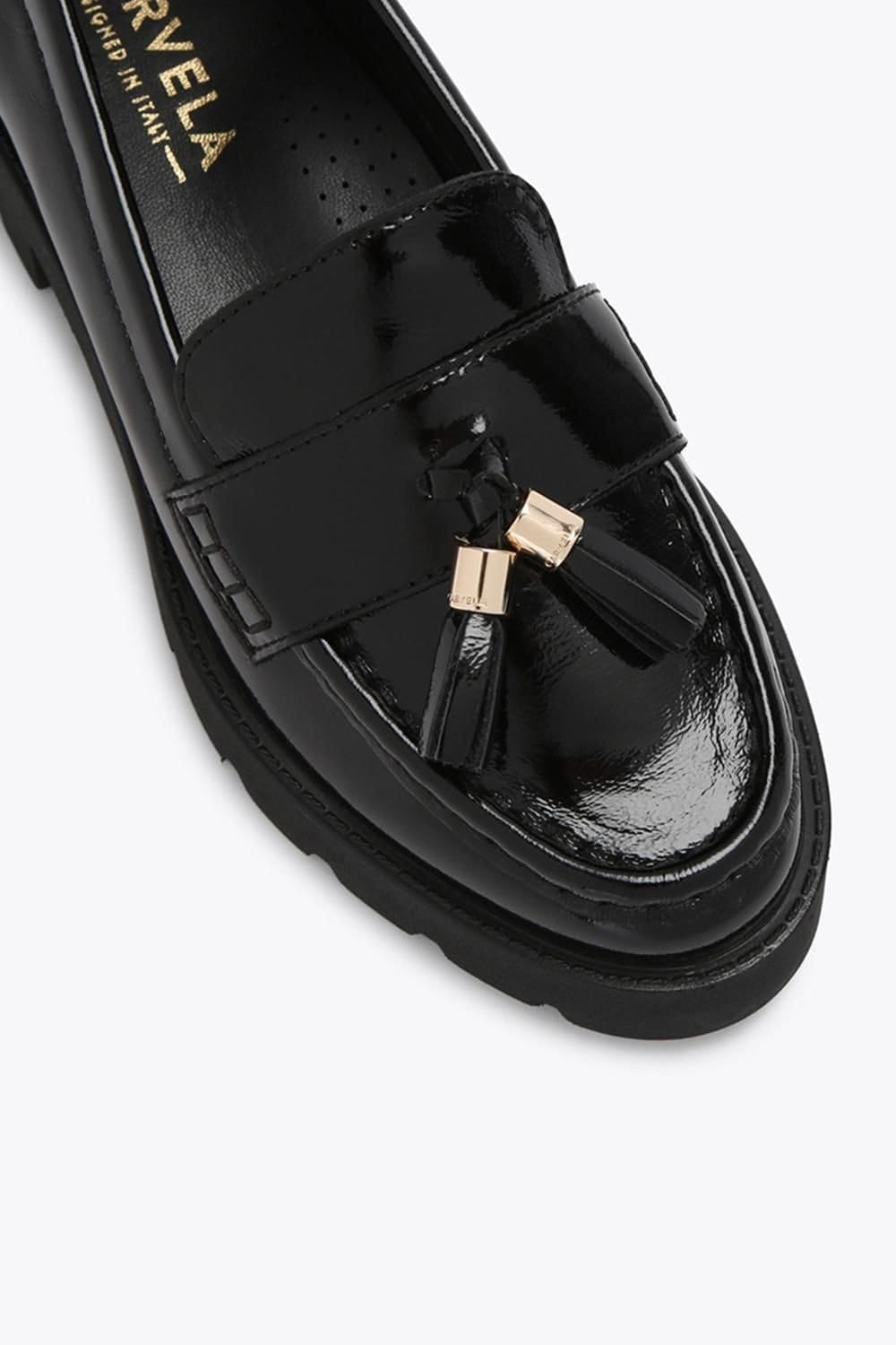 Carvela Carvela Women's 'Snap Chunky Tassel' Patent Flats in Black - 4