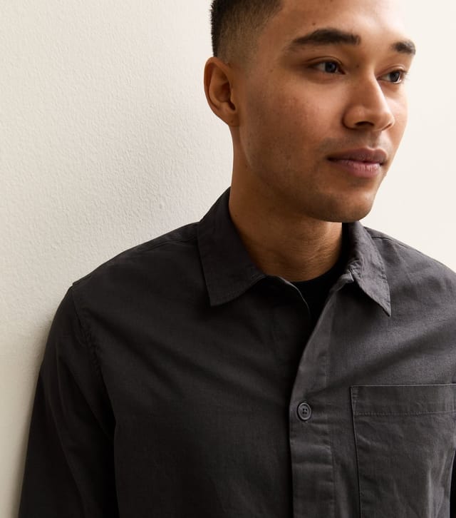 New Look Men's Dark Grey Regular Shirt New Look - 3