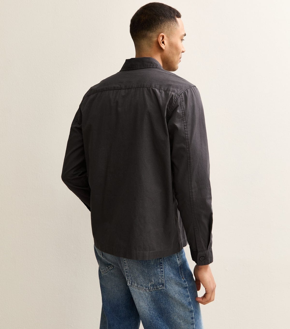 New Look Men's Dark Grey Regular Shirt New Look - 4