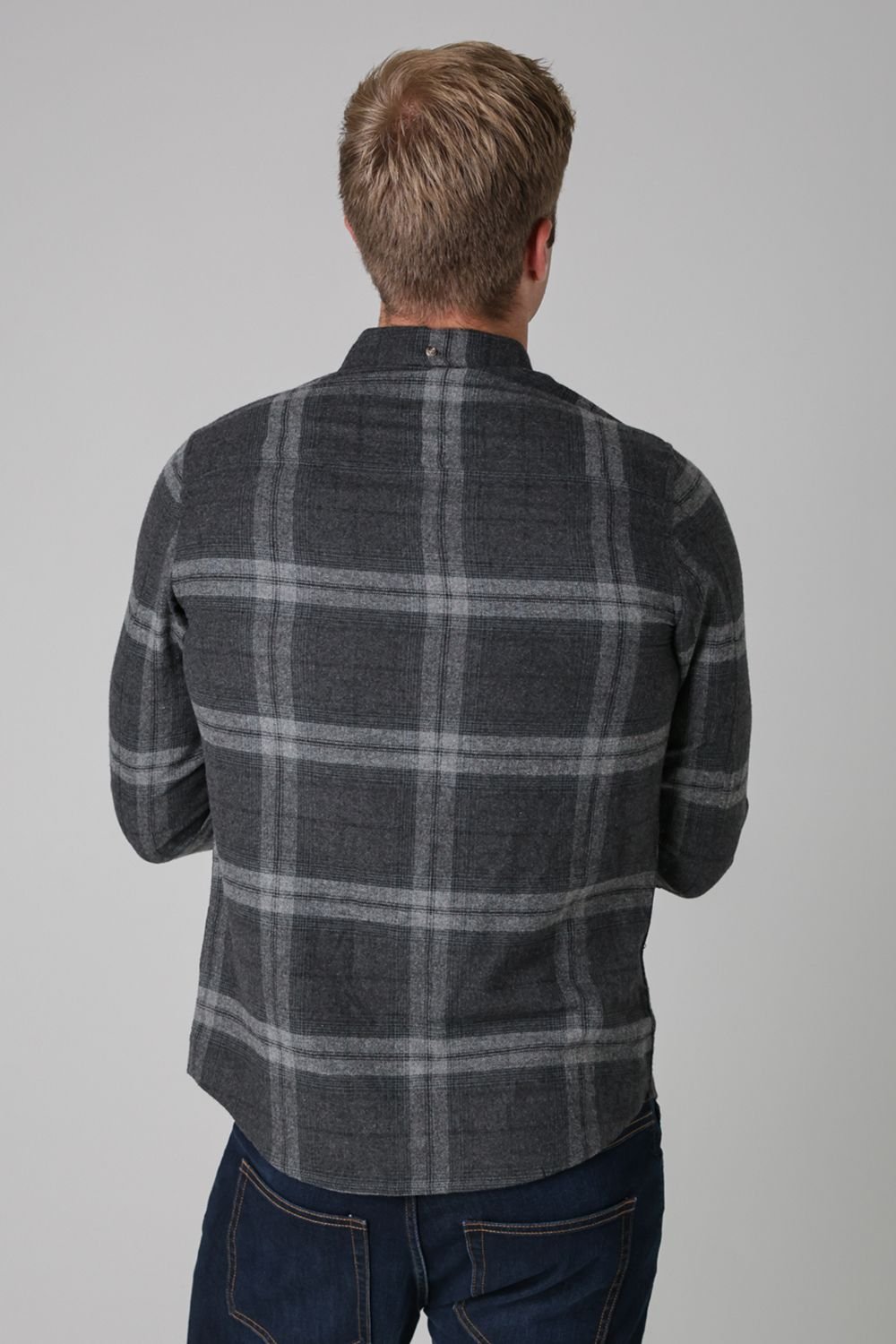 Tokyo Laundry Tokyo Laundry Men's Cotton Printed Long Sleeve Shirt in Charcoal - 2