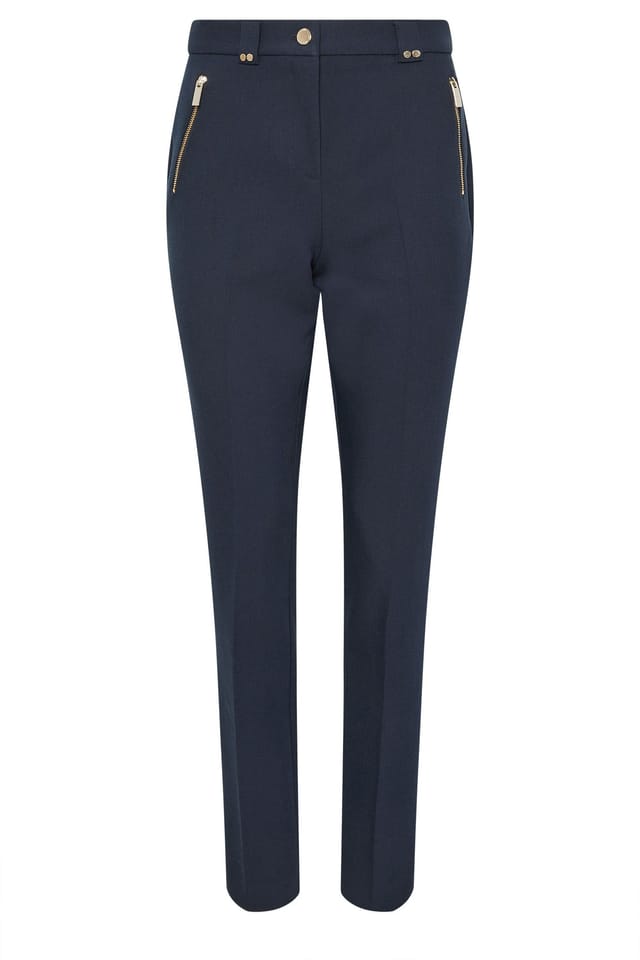 Star By Julien Macdonald Star by Julien Macdonald Women's Tailored Straight Leg Trousers in Dark Navy - 2