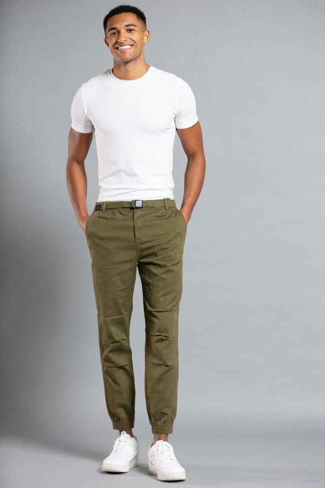 Tokyo Laundry Tokyo Laundry Men's Cuffed Cargo Trouser with Belt in Khaki - 3