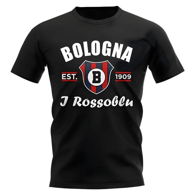 Bologna Bologna Men's Personalised Established Football T-Shirt in Black - 2