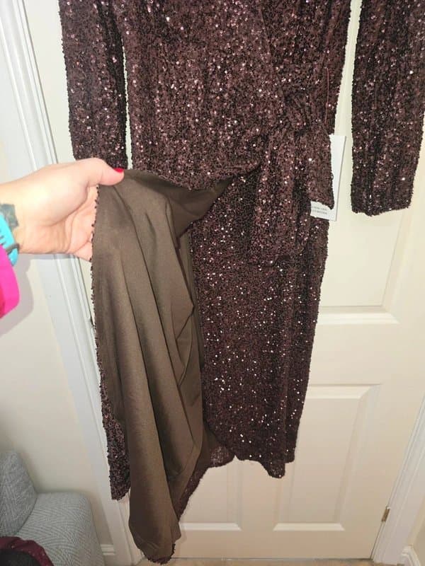Never Fully Dressed Never Fully Dressed Chocolate Sequin Vienna Dress - 12