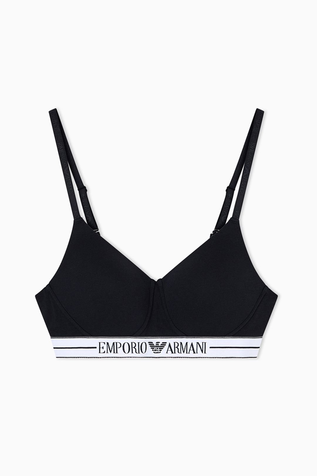 Emporio Armani Emporio Armani Women's Everyday Cotton Padded Soft Contour Bra Black - 2