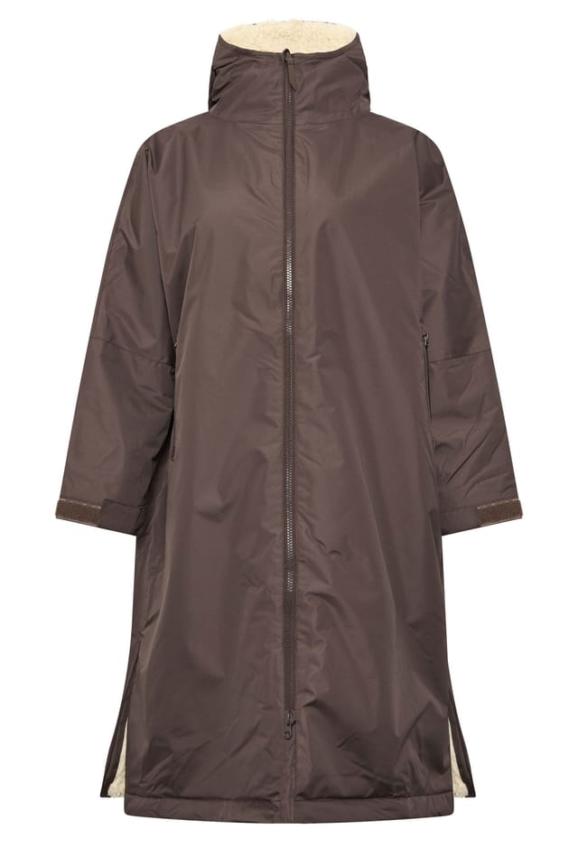 PixieGirl PixieGirl Women's Petite Fleece Lined Robe in Brown - 2