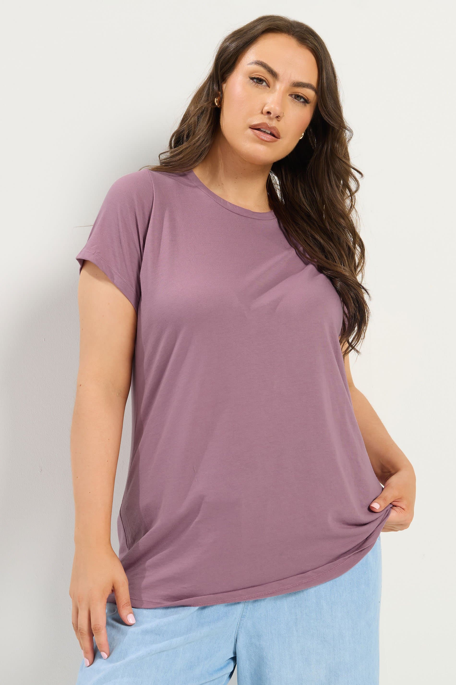 Yours Plus Size Light Purple Core Tshirt