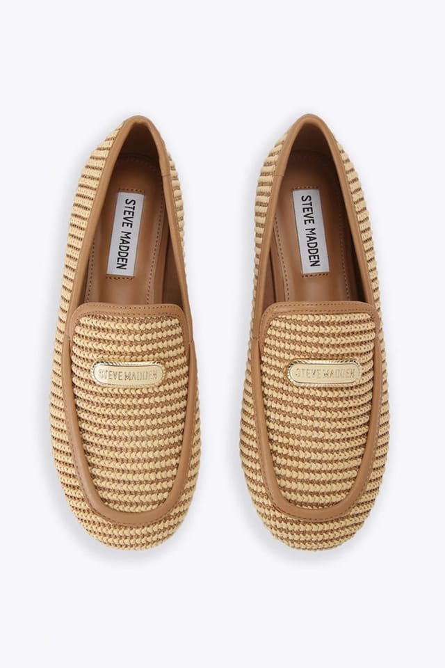 Steve Madden STEVE MADDEN Women's 'Ridgeview Beige Raffia' Flats - 2