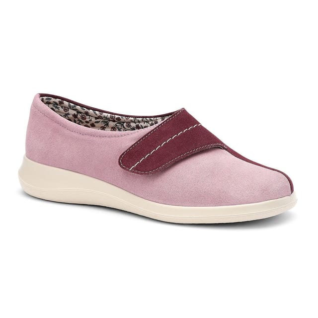 Hotter Hotter Women's Wide Fit 'Wrap' Slippers in Light Pink - 2